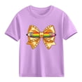 thumbnail image 1 of Blusas y camisas de manga corta con cuello redondo para niños y niñas, camisetas gráficas de manga corta, blusas con estampados bonitos para la temporada escolar., 1 of 9