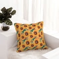thumbnail image 5 of Faux Leather Throw Pillow Covers, Beautiful Bohemian Sunflower Decorative Pillow Covers for Couch Sofa Bed Living Room Home Garden, Pillow Cases with Invisible Zipper, 5 of 6