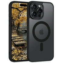 GUAGUA for iPhone 15 Pro Max Case, 6.7" Matte Magnetic Phone Case, Support for Mag-safe, Translucent Frosted Slim Shockproof Protective Cover for iPhone 15 Pro Max Case, Black