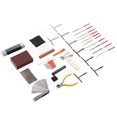thumbnail image 1 of Kit de herramientas para reparación de guitarras, mantenimiento profesional, clavijas de puente, llave hexagonal, limas y accesorios., 1 of 14