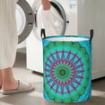 thumbnail image 7 of DouZhe Waterproof Collapsible Large Laundry Baskets, Geometric Spiral Mandela Prints Circular Hamper with Handles, 7 of 7