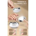 thumbnail image 5 of Hemvt 3 in 1 Electric Nail Clippers with LED Light & Dust Storage, Rechargeable Automatic Nail Trimmer with Polishing, 3 Speeds Cordless Nail File for Adults and Seniors, 5 of 9