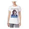thumbnail image 2 of Camiseta híbrida AC/DC '76 Tour para mujer, blanca, pequeña, 2 of 2