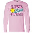 thumbnail image 3 of Inktastic Live Love and Softball Long Sleeve T-Shirt, 3 of 5