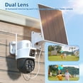 thumbnail image 3 of Xorlink 4K/8MP Solar Security Camera, 360° View Wireless Outdoor Camera, Waterproof PIR Detection, Rechargeable Battery Powered Home Dual Lens Surveillance Camera with Color Night Vision 2-Way Audio, 3 of 11
