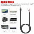 thumbnail image 4 of 2X 3.4Ft/1M Rca Male Plug To Bare Wire Audio Speaker Subwoofer Hdtv Cord Cable G, 4 of 6