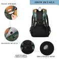 thumbnail image 4 of FORMRS Unisex School Backpack 17" Student Travel Bag with Laptop Compartment, Retro Floral Orange, 4 of 7