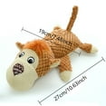 thumbnail image 3 of Dog Plush Toy Soft Chew Toy for Dog Squeaky Toys Chew Toys for Teething Stuffed Animal Toy Dog Toys for Aggressive Chewers Indestructible Dog Toy Chew Toys for Dogs Christmas Gifts,Orange Lion, 3 of 4