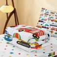 thumbnail image 5 of Erosebridal Emergency Vehicle Zipper Full Size Comforter Sets with Fitted Sheet and 2 Pillowcases, Fire Truck Zipper Bedding Set, Emergency Vehicles, Polka Dots Reversible, 5 of 7