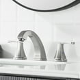 thumbnail image 3 of PARLOS Widespread Double Handles Bathroom Faucet with Pop Up Drain and cUPC Faucet Supply Lines, Brushed Nickel, 3 of 10