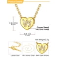 thumbnail image 6 of U7 Mother's Day Gifts for Women 14K Gold Plated Letter Pendant with Sparkle Cubic Zirconia Tiny Heart Letter Initial W Necklace Choker, 6 of 8