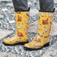 thumbnail image 5 of SMILIN Women's Rain Boots, Waterproof Non-slip High Ankle Garden Boots，Yellow Chickens, Size 10, 5 of 7
