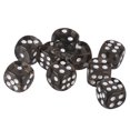 thumbnail image 4 of Paquete De 10 Dados Acrílicos D6 De Seis Caras Para Juegos De Mesa D&D TRPG, Juguetes Negros Sunnimix Juego de roles de dados de seis caras, 4 of 7