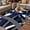 Blue, variant on Red Black Geometric Outdoor Rug for Patio/Deck/Porch, Non-Slip Large Area Rug 5 x 8 Ft, Modern Art Abstract Grey Line Indoor Outdoor Rugs Washable Area Rugs, Reversible Camping Rug Carpet Runner