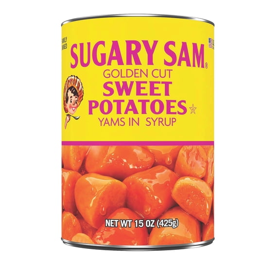 Trappey's Sugary Sam Golden Cut Yams In Syrup Sweet Potatoes 15 oz. Can (6 Pack)