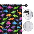 thumbnail image 4 of Black Colorful Dinosaurs Pattern Insulated Teens Curtains Set Of 2, Bedroom Essentials, Toddler Room Decor 42"x54", 4 of 5
