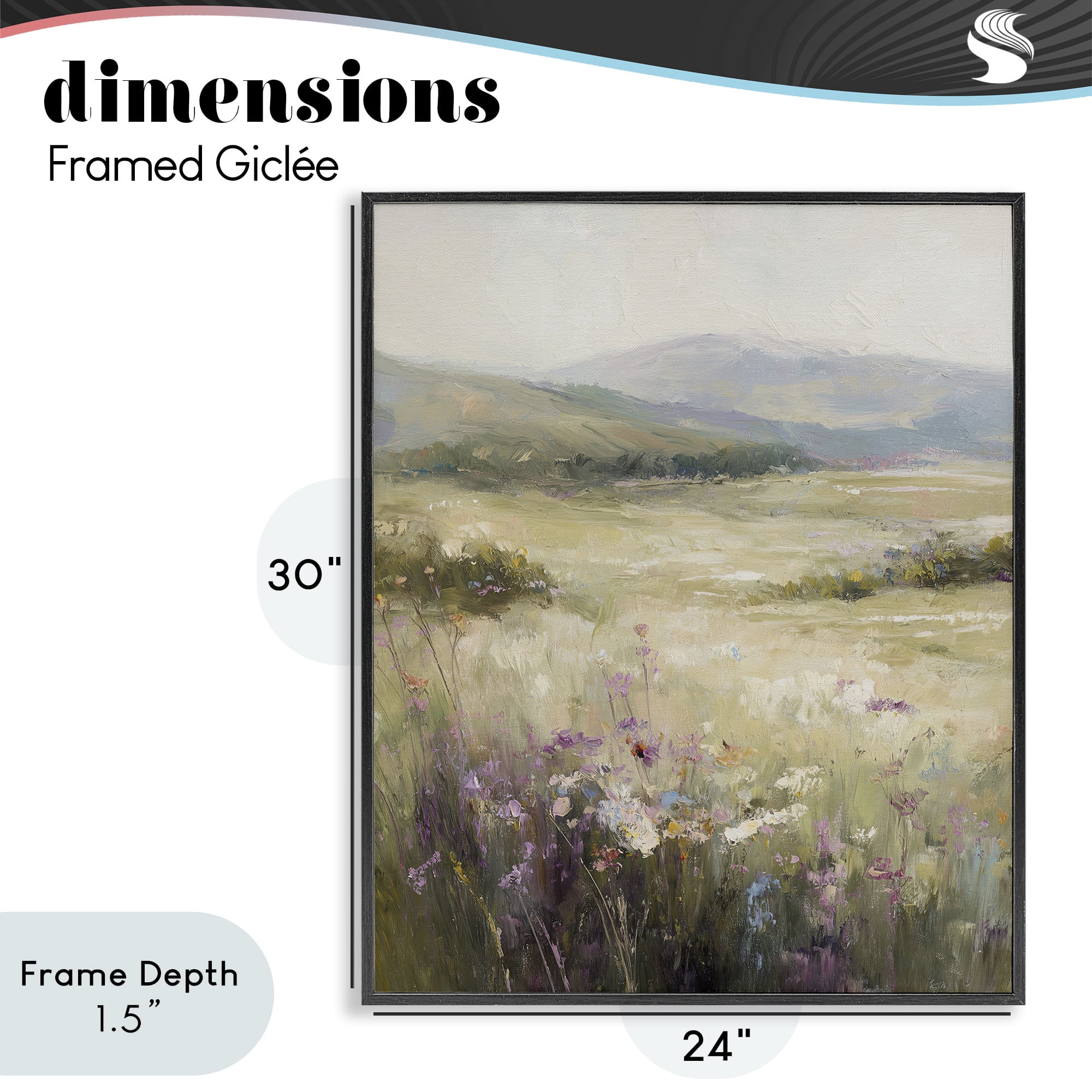 Stupell Industries Fields Of Serenity Black Framed Giclee Art, design by Svetlana Aleynikova