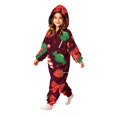 thumbnail image 4 of Christmas One Piece Jumpsuit for Kids Pajamas Onesie Hoodie Zip Front Party Girls Clothes Novelty Xmas Tree Print Funny Fall Soft Relaxed Fit Loungewear Pajamas 2-12 Years, 4 of 6