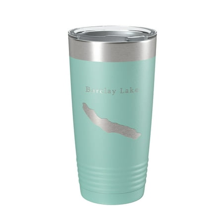 

Barclay Lake Map Tumbler Travel Mug Insulated Laser Engraved Coffee Cup Washington 20 oz Teal
