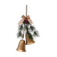 thumbnail image 3 of Adorno de campana navideña colgante, decoración rústica navideña, decoración navideña para fiestas, interiores, año Nuevo y ventanas. Campana de oro, 3 of 8