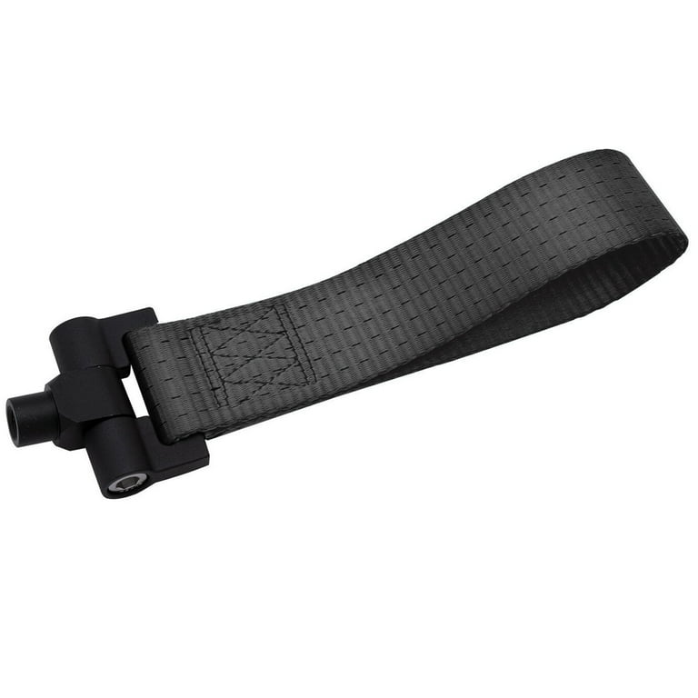 Xotic Tech Black Track Racing Towing Strap W Tow Hole Adapter Compatible with BMW X1 X3 X4 X5 X6 2 3 4 5 Series E36 E46 E90 E91 at MechanicSurplus.com TH25STBK