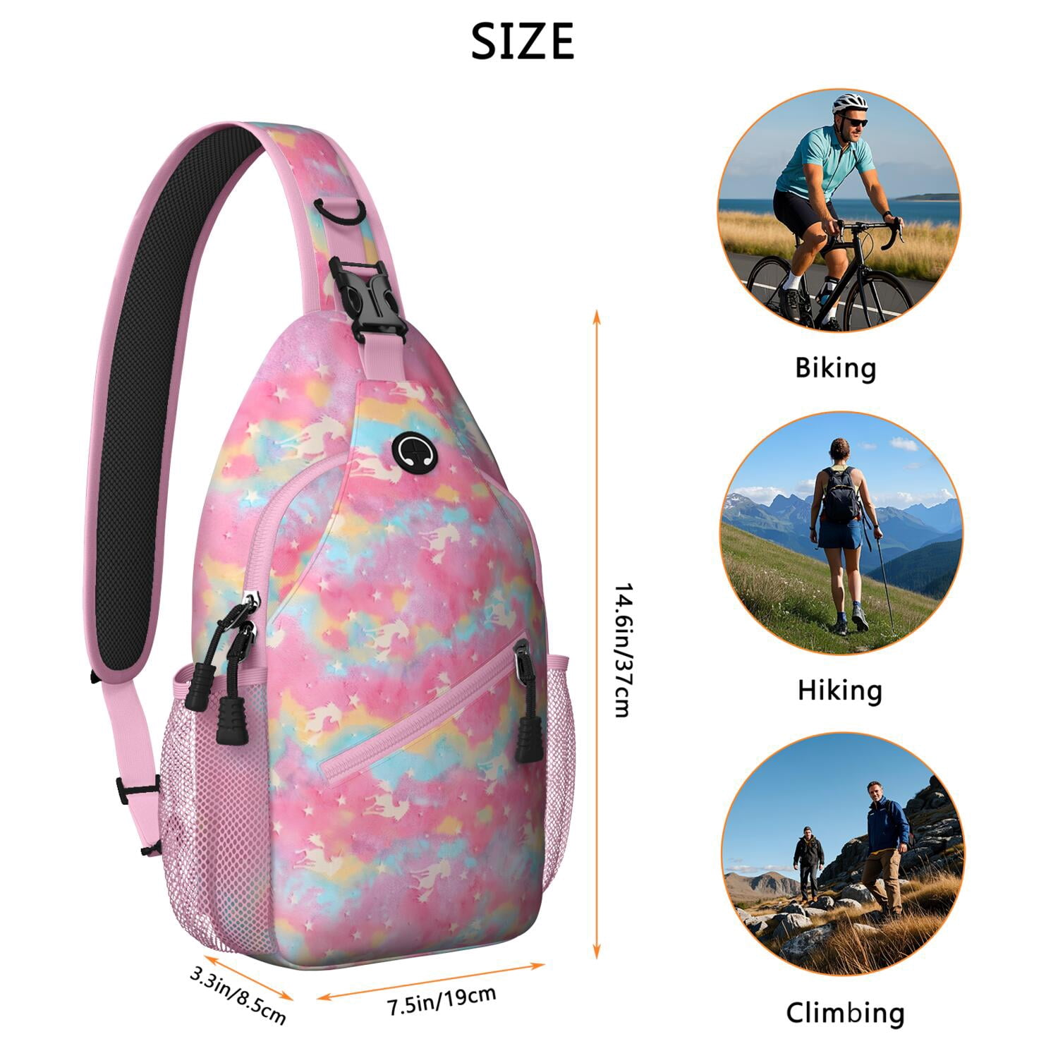 Stylish Sling Bag for Men & Women - Fashionable Crossbody Chest Backpack with Anti-Theft Design, Spacious & Organized - Modern Travel Daypack for Hiking, Biking, Outdoor Adventures