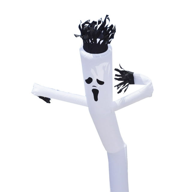 INTBUYING Inflatable Dancer Puppet Arm Flailing Tube Man Wacky Wavy Wind Flying Dancing Man for Advertising 20ft White(No Blower)