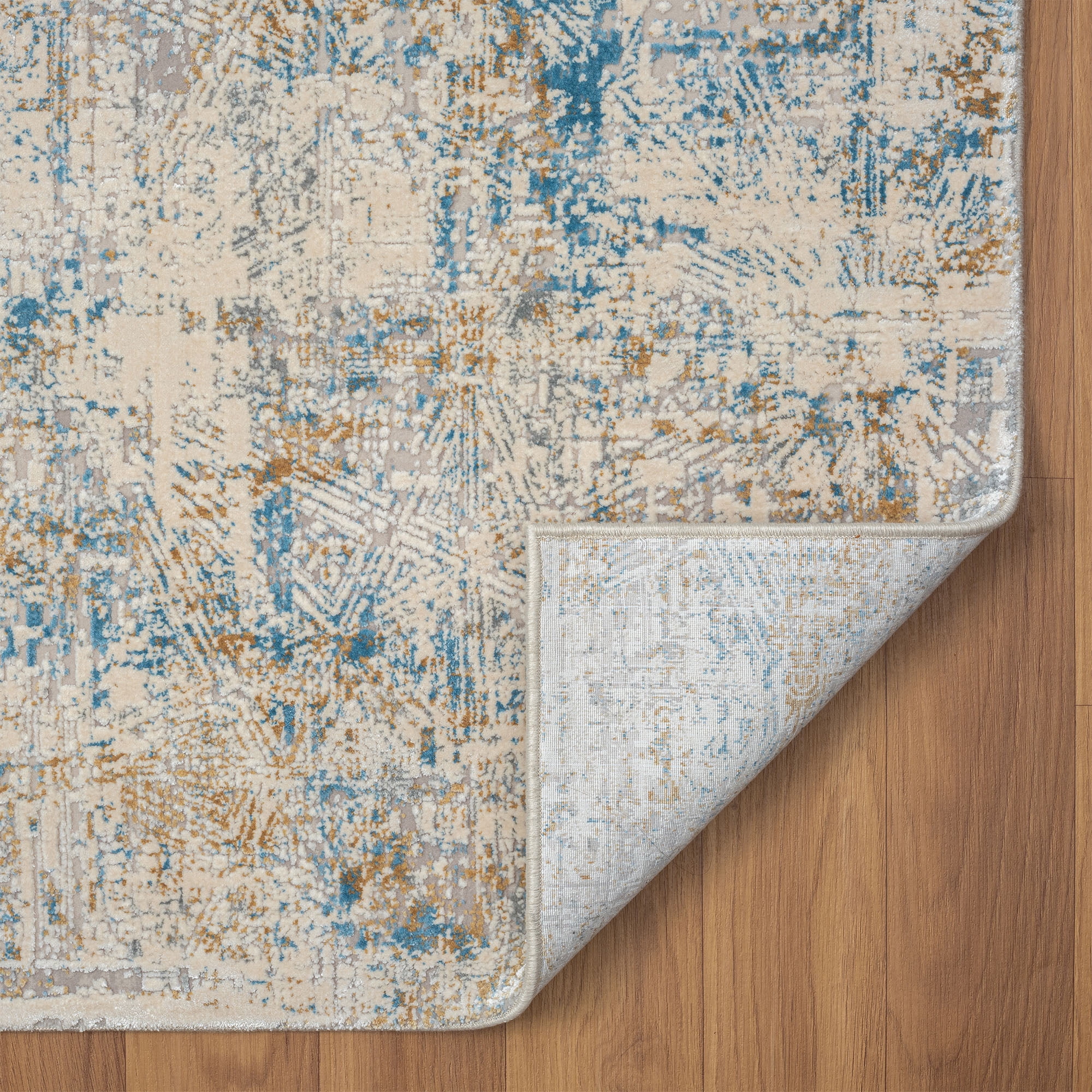 Ox Bay Dallas 2' x 3' Blue/Gray Abstract Premium Ultra-Soft Indoor Area Rug