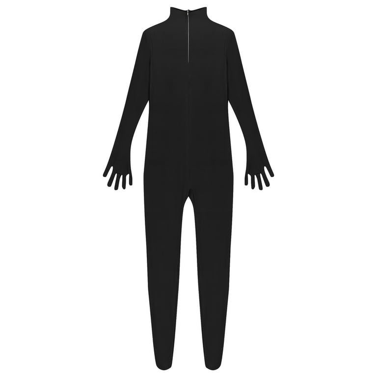 YONGHS Mens Spandex Open Face Zentai Suit Costume Back Zipper