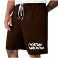 thumbnail image 1 of Mens Casual Shorts Lace-Up Elástico Cintura Bolsillo Ejercicio Fitness Hogar Pantalones de Media Longitud para Diario, 1 of 4