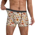 thumbnail image 3 of Men's Boxer Briefs, Thanksgiving with Food Soft Comfy Mens Underwear Boxer Briefs Breathable With Widen Waist, 3 of 7