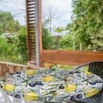 thumbnail image 2 of Ambesonne Citrus Fitted Round Tablecloth, Nature Vibes Lemon Olive Art, 45"- 56" Diameter, Mustard Dark Indigo White, 2 of 5