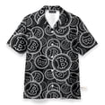 thumbnail image 4 of Camisa hawaiana de gran tamaño con solapa y estampado 3D de Bitcoin para hombre y mujer, camisas cortas de playa para hombre y mujer, 4 of 5