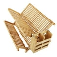 thumbnail image 1 of Bamboo Dish Drying Rack Flatware Utensils Dish Rack Bowl Rack Tier Drainer Kitchen Holder Dish Dish Rack Dish Plate Rack Chopsticks Cage Storage Rack, 1 of 8
