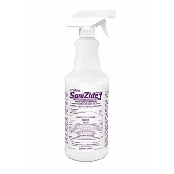 Safetec SaniZide Pro 1 Surface Disinfectant Spray 32 oz Bottle (Pack of 2)