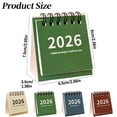 thumbnail image 3 of Mini Desk Calendar 2026,Small Standing Flip Desk Calendar Organizer Thick Paper Twin-Wire Binding for Office Or Home,Calendar Monthly Planner Accessories Monthly Standing Calendar(1Pc), 3 of 9