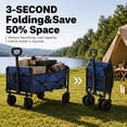 thumbnail image 6 of Alvantor Wagons Carts Foldable, 102L 330LBS Capacity Heavy Duty Collapsible Cart with All-Terrain Wheels for Camping Beach Shopping Garden, 6 of 7