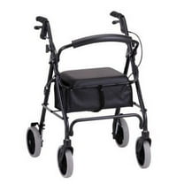 Rollator Nova Zoom 22 Aluminum Rolling Walker Weight Capacity 300 lbs (Black)