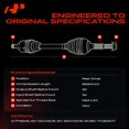 thumbnail image 3 of A-Premium CV Axle Shaft Assembly Compatible with Chevrolet Equinox Pontiac Torrent 2007-2009 Saturn Vue 2008-2010 Rear Left Driver Side, 3 of 10