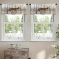 thumbnail image 2 of LALILO Kitchen Curtain Valance Elk Walking Mountain Road Away Rod Pocket Window Curtain 52"x 18" Set of 2, 2 of 5