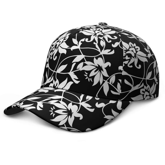 Artistic Country Floral Dad Hat – Vintage Baseball Cap with Rustic Bloom and Nature Watercolor Pattern, Comfortable Adjustable Fit