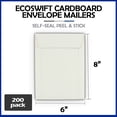 thumbnail image 4 of EcoSwift Brand Premium Self-Seal Rigid Cardboard Mailer 250GSM, 6 in. x 8 in., White, 200-Pack, 4 of 6