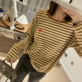 thumbnail image 5 of Kukuzhu Y2K Fairy Grunge Shirt Alt Long Sleeves Striped Tee Shirts Alternative Fairycore Loose Tops Harajuku Blouse Streetwear, 5 of 7