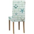 thumbnail image 4 of ABPHQTO Sea Ocean Starfish Anchor Stretch Funda protectora para silla Funda protectora de asiento para comedor Hotel Wedding Party Set de 4, 4 of 4