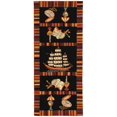 thumbnail image 2 of SAFAVIEH Chelsea Tayler Nautical Wool Runner Rug, Black, 2'6" x 8', 2 of 5
