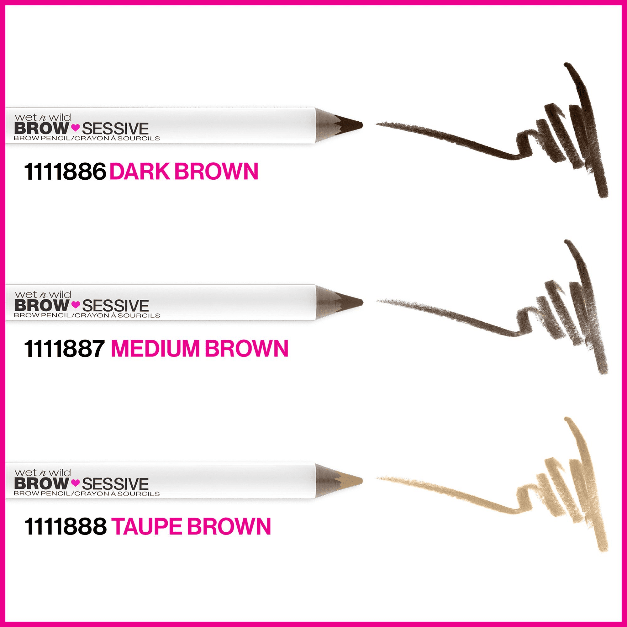 (3 pack) Wet N Wild Brow Sessive Brow Pencil, Dark Brown