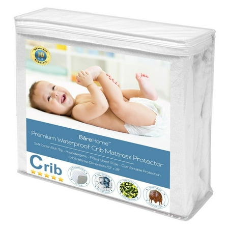 Premium Waterproof Hypoallergenic Mattress Protector - Crib by Bare (Best Waterproof Crib Mattress Protector)