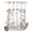 Ivory, Rose, Sage, variant on No Hook Shower Curtain, Pink Spring Floral Shower Curtains for Bathroom with See Through Top Window, Elegant Botanical Sage Green Birds Waterproof & Washable Bath Curtain Long 72"x78"