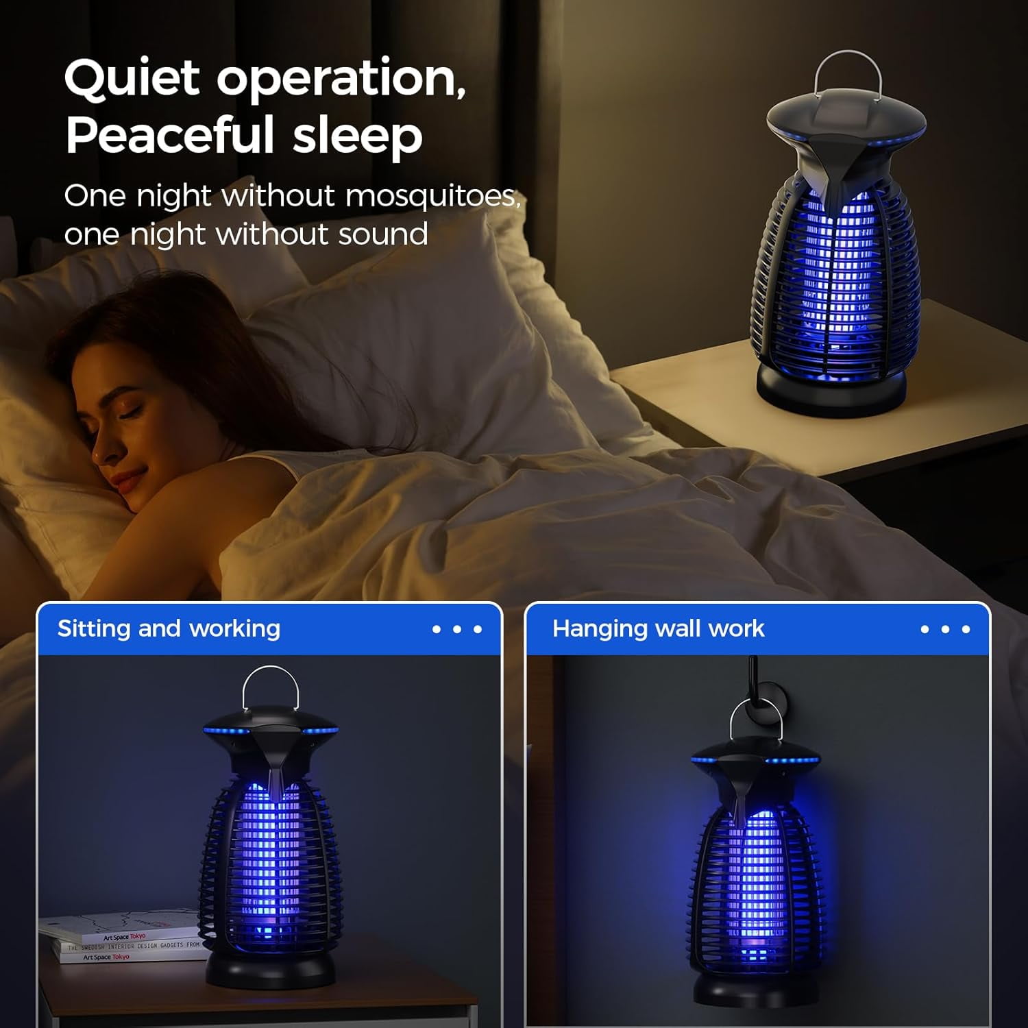 CozyNestFinds Outdoor Bug Zapper with LED Light - Electric Mosquito Killer Fly Trap Insect Zapper Outdoor and Indoor for Home Kitchen, Patio, Backyard