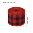 thumbnail image 2 of 2 Inch Wide 6.56 Yards Polyester Gingham Ribbon Wired Edge Ribbon, 1 Pack for Decoration Red and Black, 2 of 6